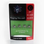 Demon Killer Raging Fire Coil C Ni80 Heating Wire - (0.1 x 0.3) x 8 + (0.1 x 5), 0.32 Ohm (4 PCS)